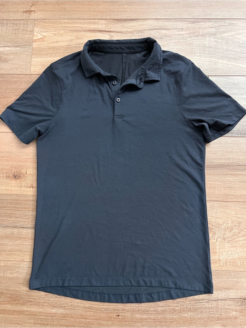 Lululemon Evolution Polo Shirt Mens S Black Performance Short Sleeve Stretch